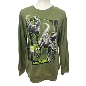 New NWT Jurassic World Dominion Mens XL Long Sleeve Raptor Dinosaur Sweatshirt